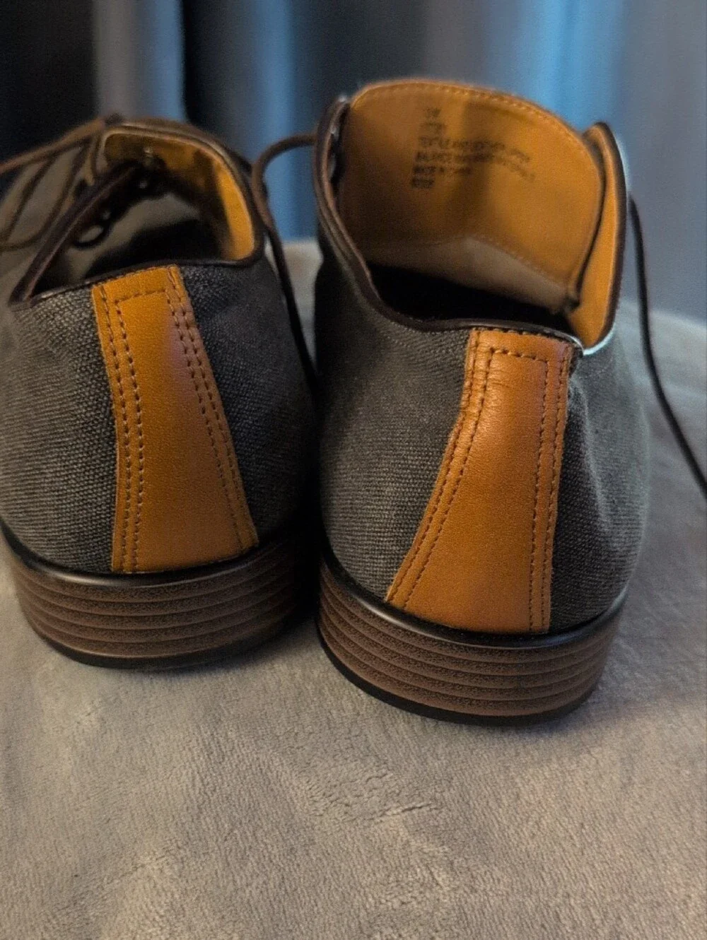 Giorgio Brutini Gray Canvas Derby Shoes